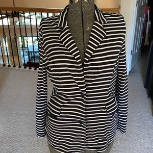 MOSSIMO BLUE AND WHITE STRIPED BLAZER